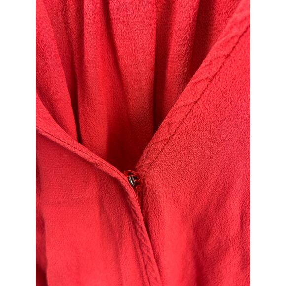 Madewell Women’s Drapey Open-Front Blouse – Red – Size XXL - Picture 8 of 8